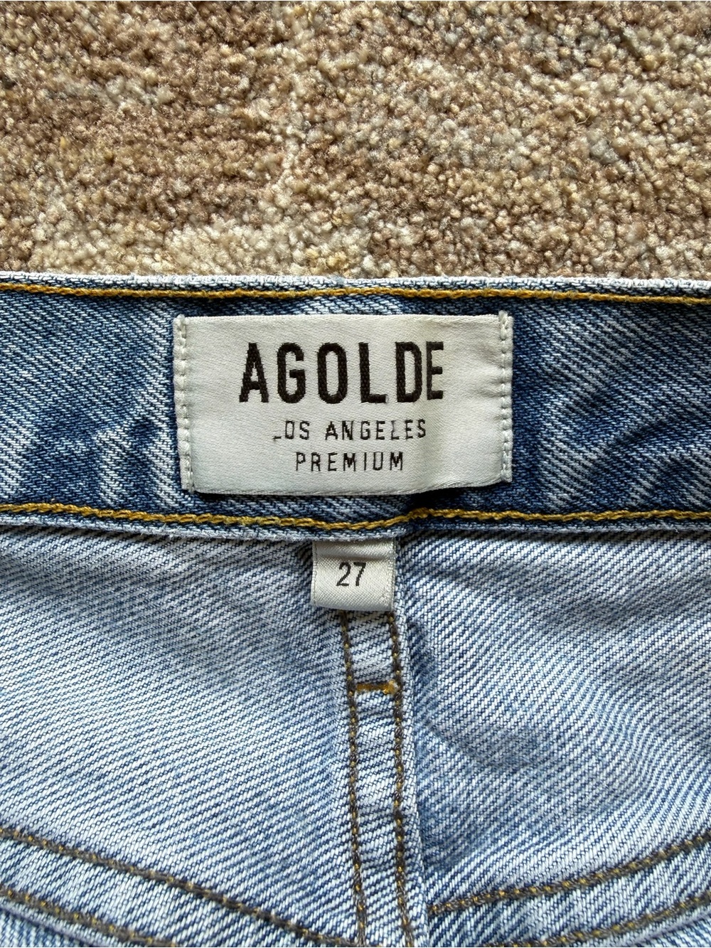 Limited Edition AGOLDE Parker Vintage Cutoff Denim Shorts with Rhinestones - Picture 5 of 7